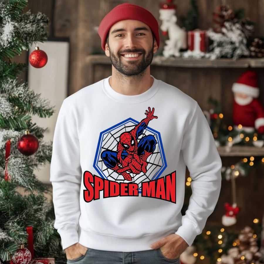 Classic Comic Book Spider-Man Title Logo Sweatshirt 2 Classic Comic Book Spider-Man Title Logo Sweatshirt 2
